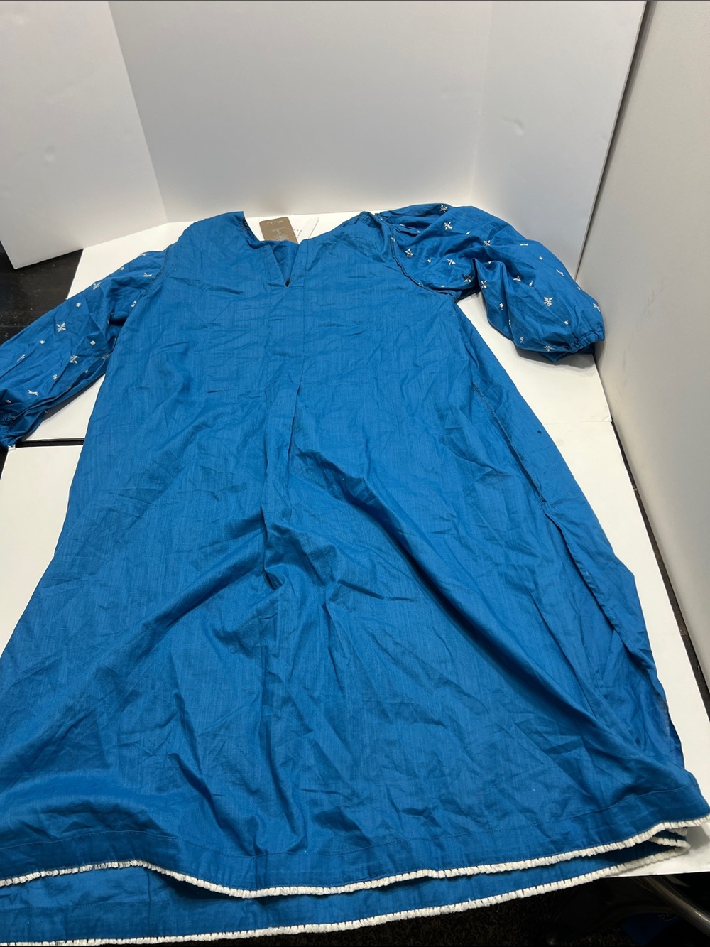 Ethnic Indian Wear Blue Embroidered Kurta Dress - Picture 10 of 12